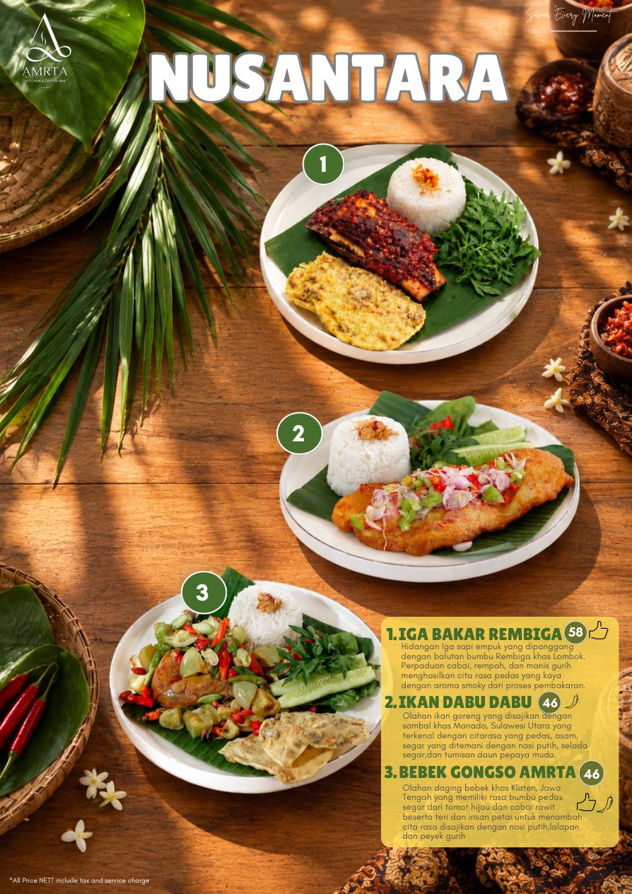 AMRTA Menu - Nusantara 1
